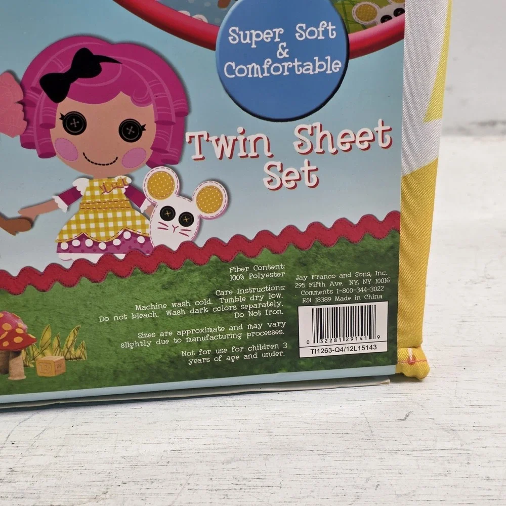 Lalaloopsy Super Soft & Comfortable Toddler Girls Twin 3pc Microfiber Sheet Set